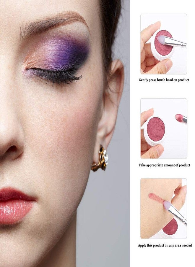 LORMAY 3 Pcs Silicone Eyeshadow and Lip Mask Makeup Brushes. Professional Tools for Applying Cream or Liquid Eye Shadows and Lip Colors - Image 4